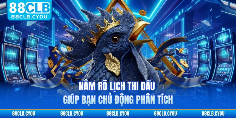 Nắm rõ lịch thi đấu giúp bạn chủ động phân tích